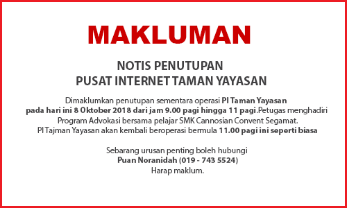 NOTIS PENUTUPAN PI